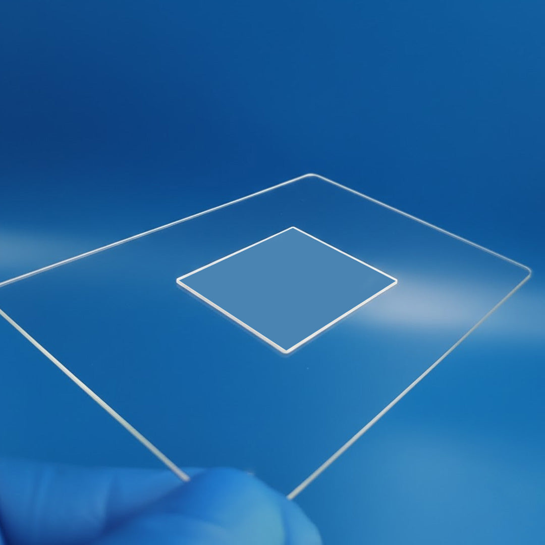 Flat-Bottom Grooved Glass Slide | Single, Double & Multi-Cavity Custom Design - product image 1