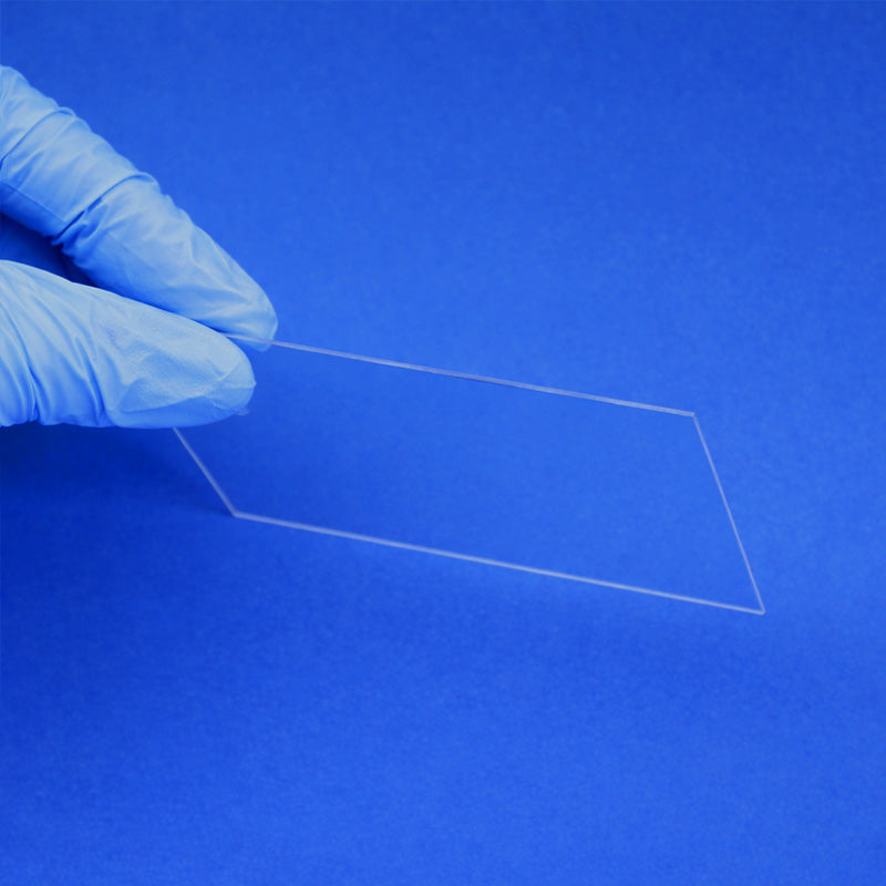 High-purity quartz cover slip UV transmission