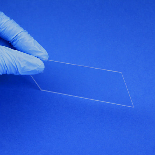High-purity quartz cover slip UV transmission