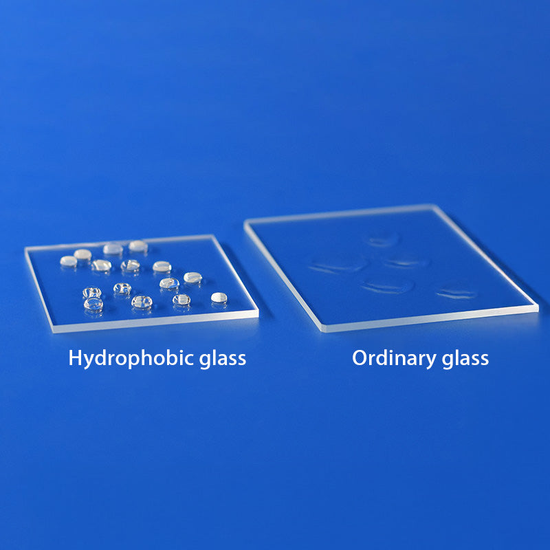 Hydrophobic glass thickness options
