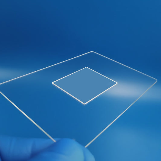 Flat-Bottom Grooved Glass Slide | Single, Double & Multi-Cavity Custom Design - product image 1