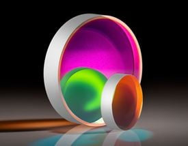Angled view of K9 Plano-Concave Lens for laser focusing, imaging and beam-shaping systems