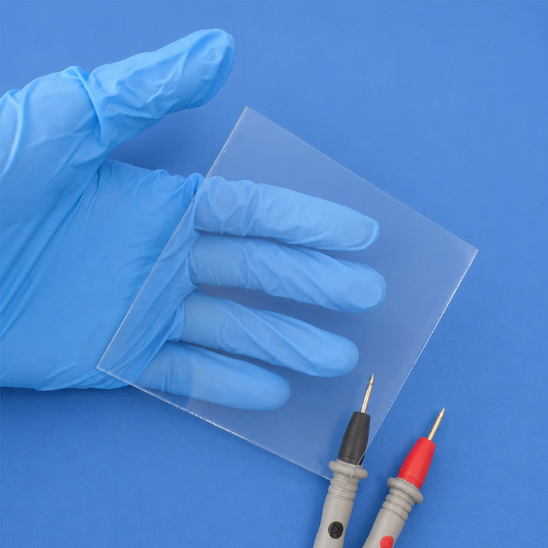Fluorine-doped tin oxide glass sheet