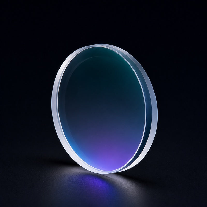 Angled view of UV-NIR Reflective Neutral Density Filter for spectroscopy, imaging and wavelength selection