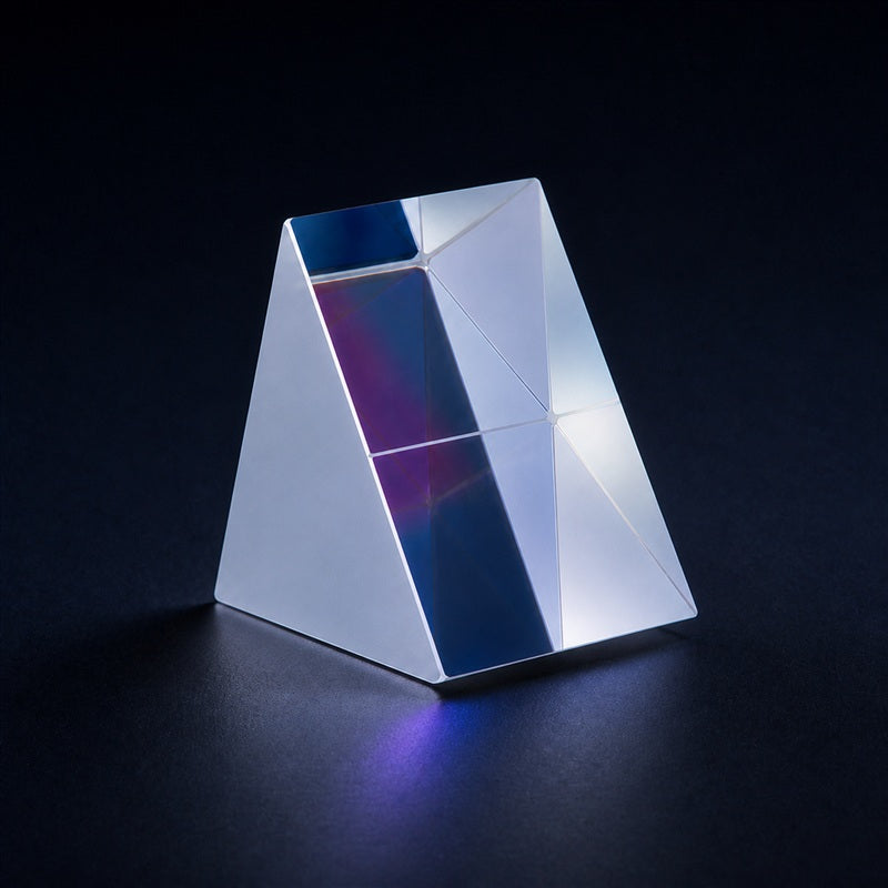 Angled view of K9 Standard Right-Angle Prism for beam steering, image rotation and optical alignment