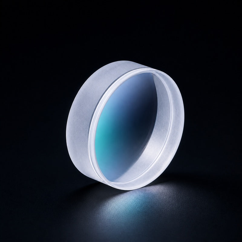 Angled view of Negative Achromatic Doublet for laser focusing, imaging and beam-shaping systems