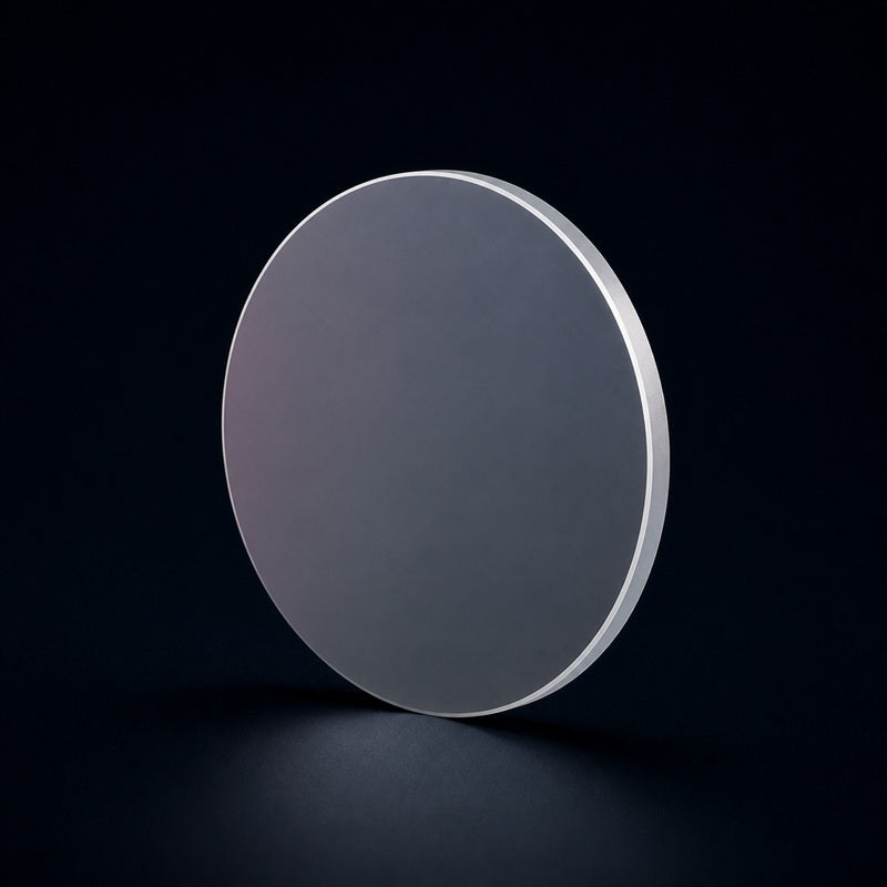 Angled view of Silicon Plano-Convex Lens for laser focusing, imaging and beam-shaping systems