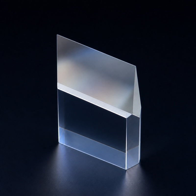 Angled view of K9 Rhomboid Prism for beam steering, image rotation and optical alignment