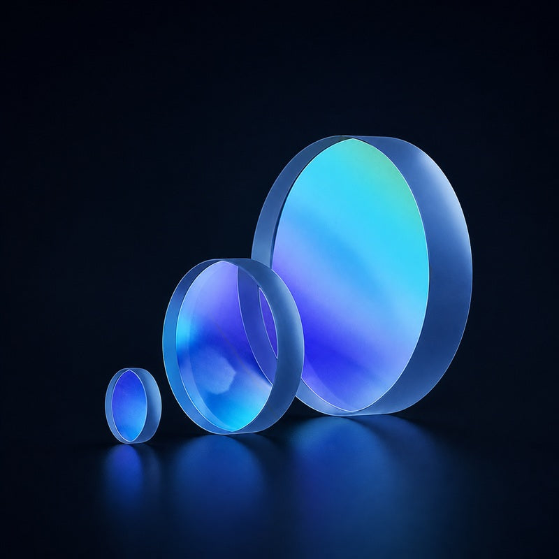 UV Fused Silica High-Precision Plane Window front product view on a dark background