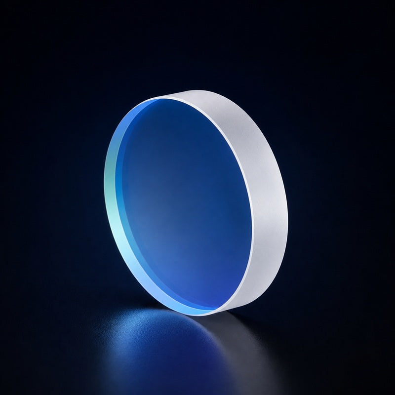 UV Fused Silica High-Precision Wedge Window front product view on a dark background