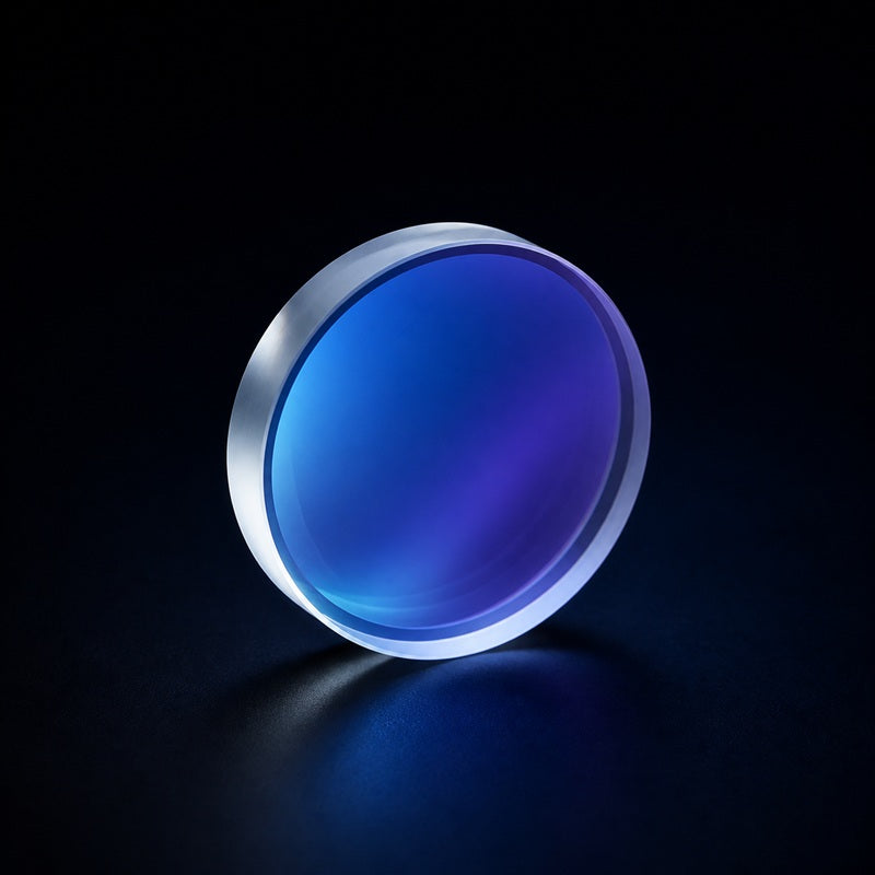 UV Fused Silica Laser-Grade Plane Window front product view on a dark background