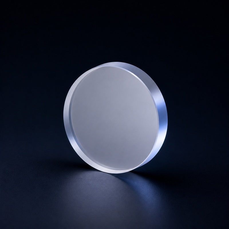 Angled view of UV Fused Silica Brewster Window for sensor protection, imaging and laser enclosures
