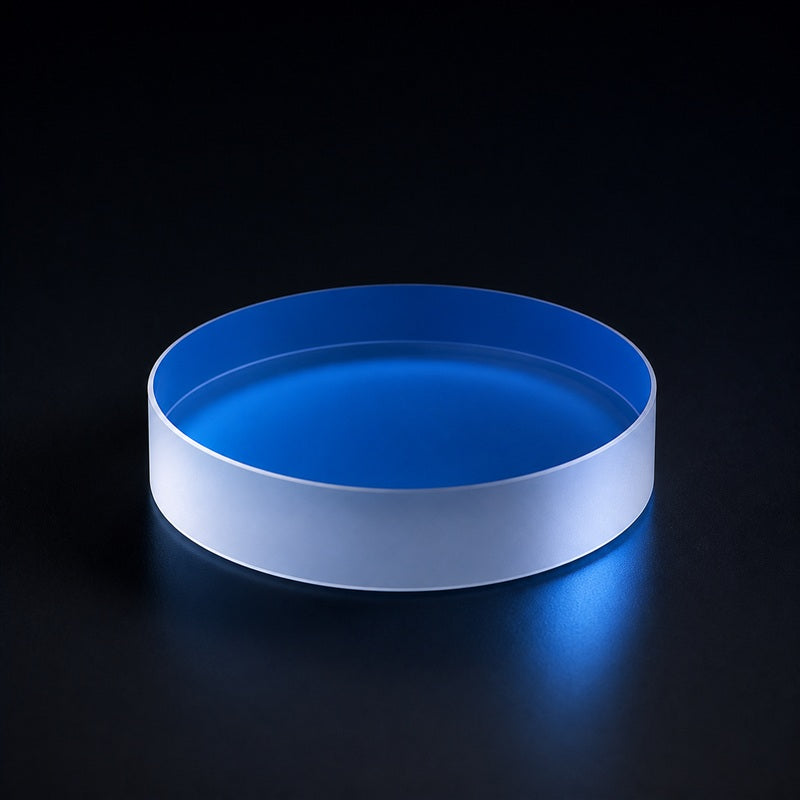 Angled view of Argon-Ion Laser Mirror for laser reflection, beam delivery and cavity alignment