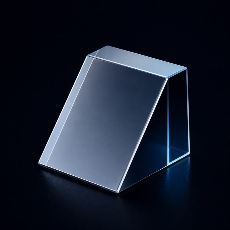 Angled view of UVFS Standard Right-Angle Prism for beam steering, image rotation and optical alignment