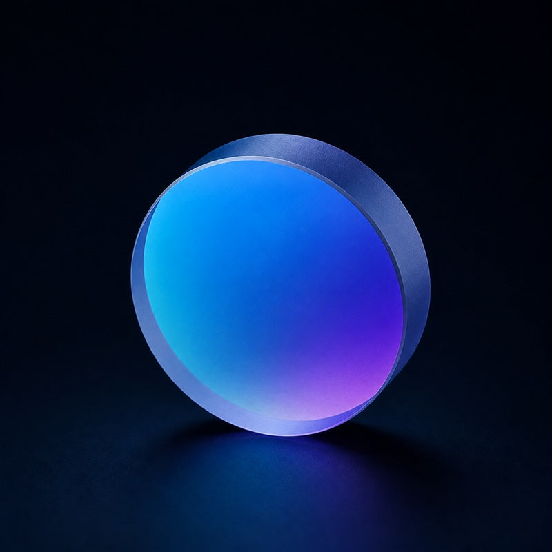 UV Fused Silica Standard-Precision Plane Window front product view on a dark background