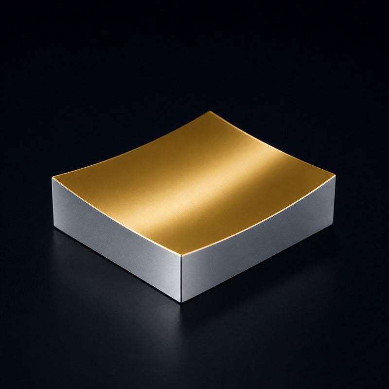 Angled view of K9 Plano-Concave Cylindrical Mirror for laser reflection, beam delivery and optical instruments
