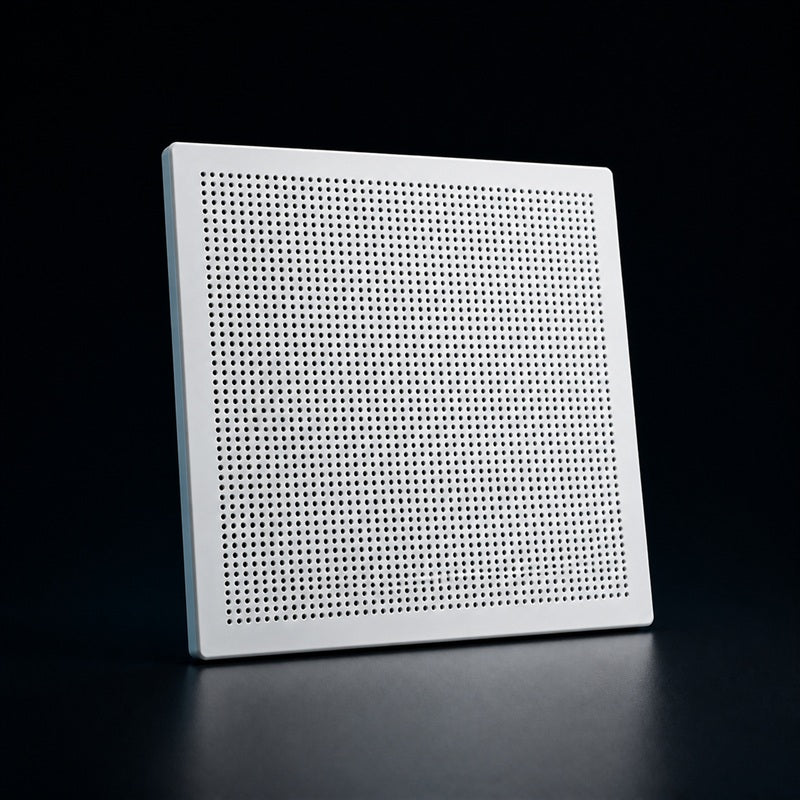 Angled view of Dot-Grid Calibration Target for machine vision, microscopy and optical calibration