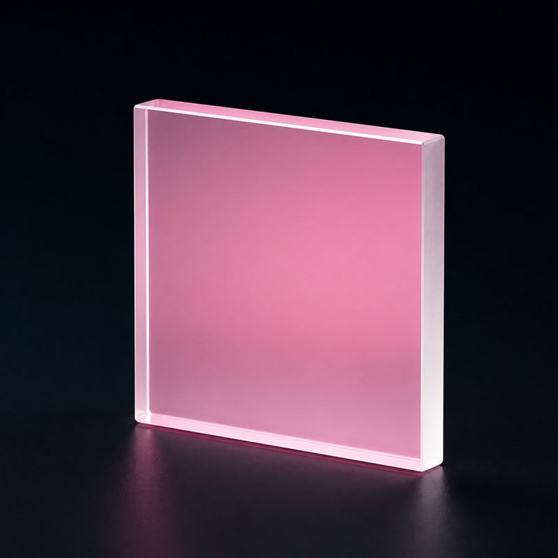 UV Fused Silica Broadband Beamsplitter Wedge front product view on a dark background