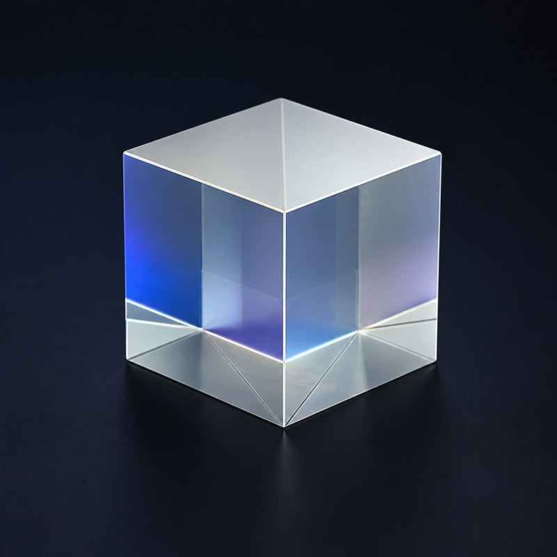High-Power Polarizing Beamsplitter Cube front product view on a dark background