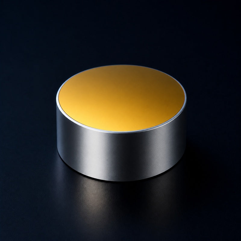 Angled view of K9 Elliptical Plane Mirror for laser reflection, beam delivery and optical instruments