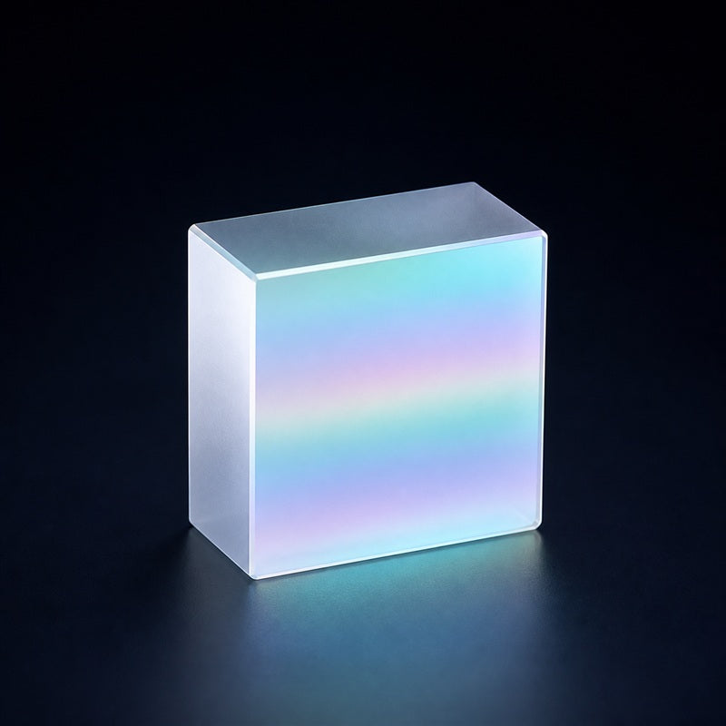 Ruled Reflection Diffraction Grating front product view on a dark background