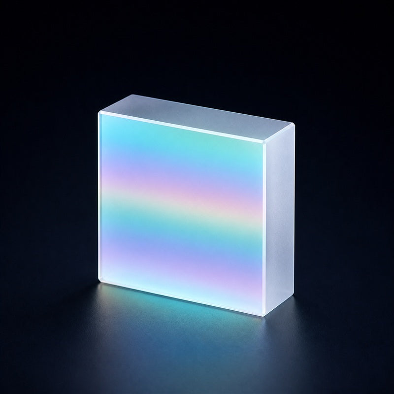 Angled view of Ruled Reflection Diffraction Grating for spectroscopy, wavelength separation and laser systems