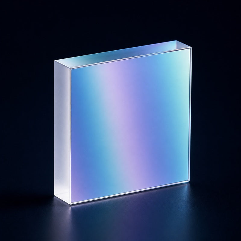 Holographic Reflection Diffraction Grating front product view on a dark background