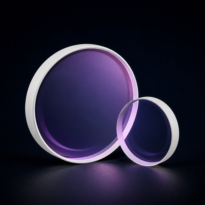 Angled view of K9 High-Precision Single-Surface Optical Flat for interferometry, surface testing and optical metrology