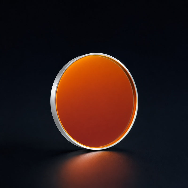 Dichroic Shortpass Beamsplitter Filter front product view on a dark background
