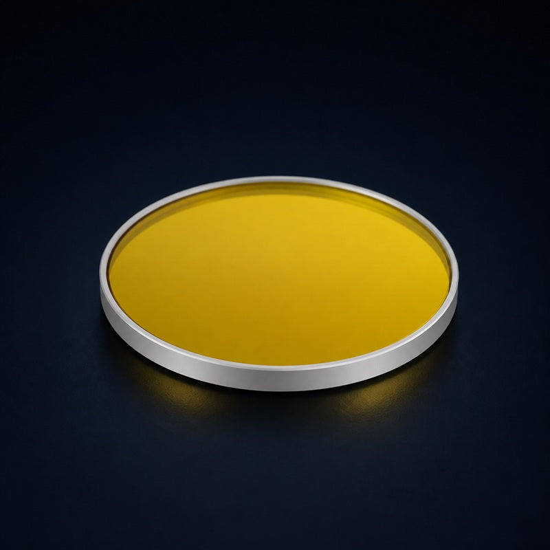Dichroic Longpass Beamsplitter Filter front product view on a dark background