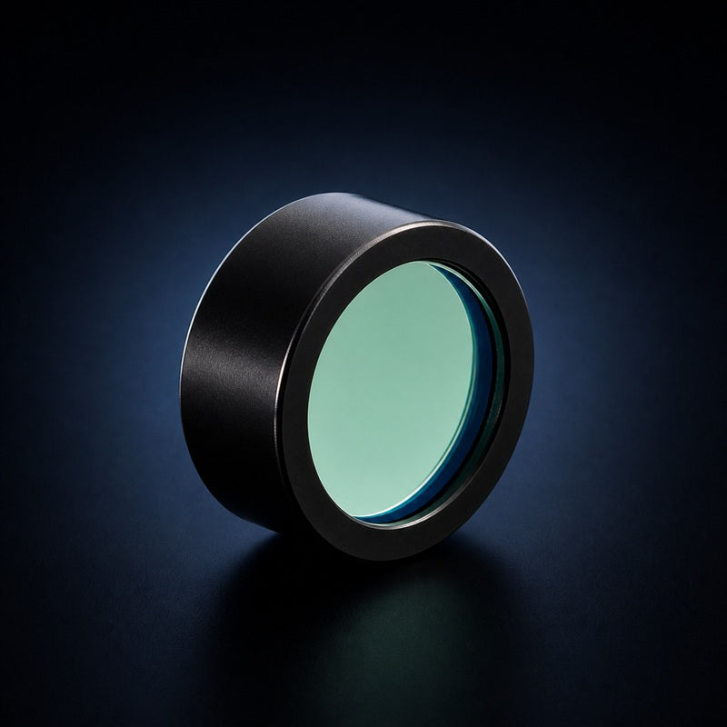 Angled view of 10 nm Narrowband Interference Filter for spectroscopy, imaging and wavelength selection
