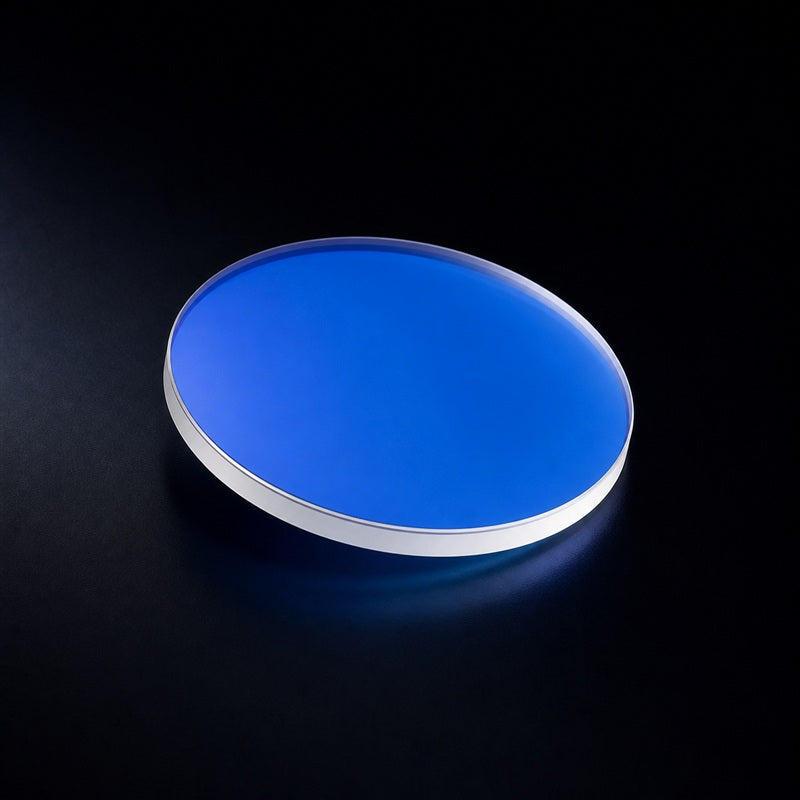 Premium Fused Silica Longpass Filter front product view on a dark background