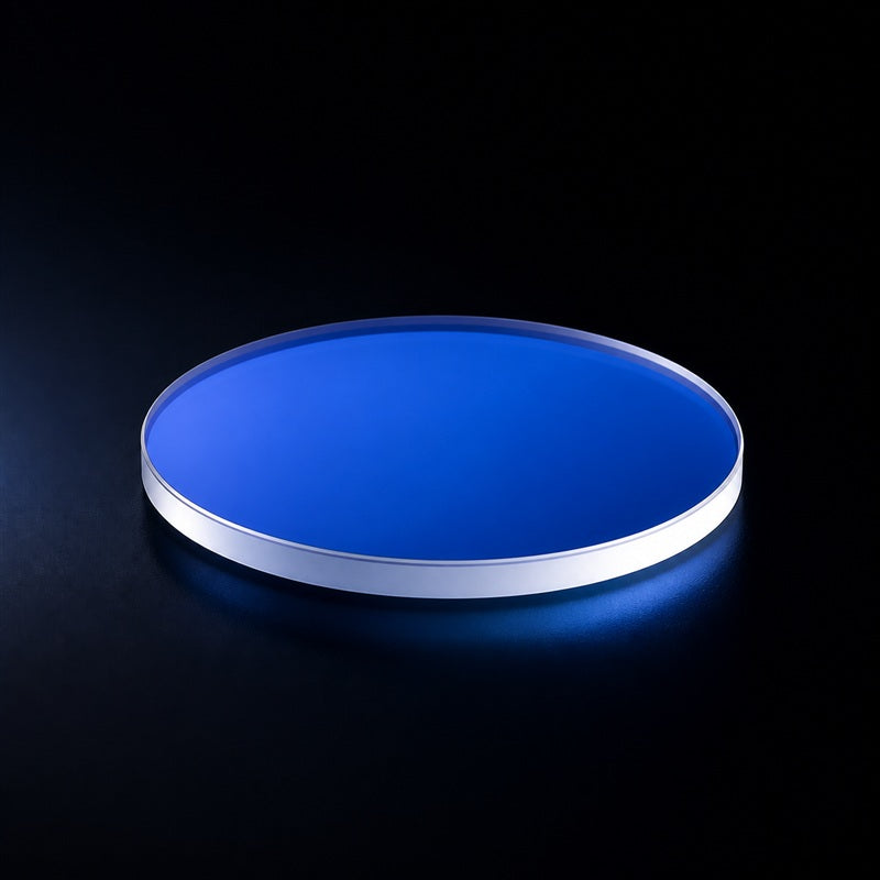 Angled view of Premium Fused Silica Longpass Filter for spectroscopy, imaging and wavelength selection